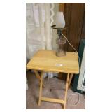 Electrified Oil Lamp & TV Table