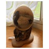 Painted Ostrich Egg