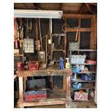 Lot of Tools & Misc. in Garage Corner