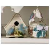 Pair of Vintage Pottery Wall Pockets