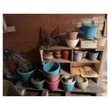 Old Shelf, Flower Pots & Misc.