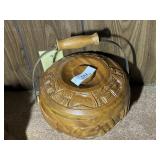 Carved Wood Ice Bucket
