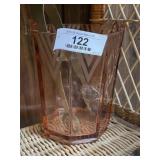 Pink Depression Glass Ice Bucket