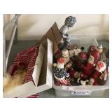 Tub of Christmas Santas & Misc.