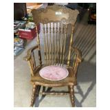 Oak Press Back Rocker