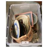 Tote of Misc. Housewares & Collectibles
