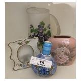 Pitcher, Picture Frame & 2 Vases
