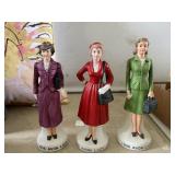 3 Vintage Avon Lady Perfume Dolls