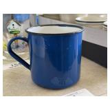 Vintage Metal Enamel Coffee Cup