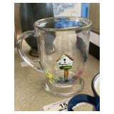 Hand Painted Glass Coffee Cup