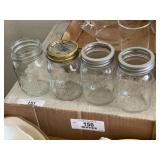 2 Ball Jars & 2 Golden Harvest Jars