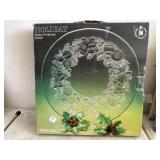 Vintage Hallmark Holiday Glass Christmas Platter