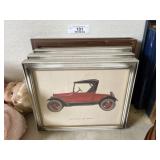 5 Framed Car Pictures