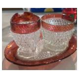 Kings Crown 3 Piece Cream & Sugar Set