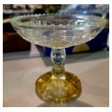 Vintage Jennette Glass Pedestal Compote