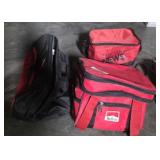 Vintage Coolers & Craftsman Bag With Contents