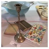 Brass Candleholder & Misc.