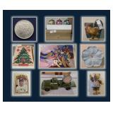 SILVER DOLLARS, WALL POCKETS, ORIGINAL ARTWORK & MORE