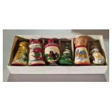 Vintage Wooden Russian Ornament Set