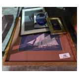 Solid Brass Frame, Artwork & Misc.