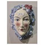 Mid-Century Lady Head Wall Pocket