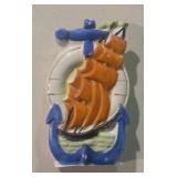 Vintage Nautical Themed Wall Pocket