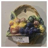 Vintage Woven Basket Wall Pocket