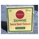 Vintage Remington Kleenbore 28 ga Shur Shot Shells