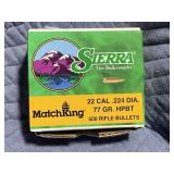 Sierra Matching 22 cal 77 grain HPBT