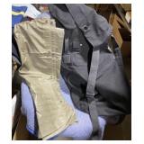 USGI Rain Poncho & Black Civilian Duffle Bag