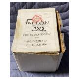 45 cal (.452) Lead Round Nose Bullets