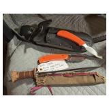 2 Skinning / Hunting Knives & 1 Handmade Knife