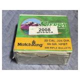 Sierra Matchking 22 cal 69 grain HPBT