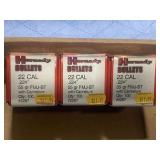 Hornady 22 cal 55 ga FMJ-BT Bullets