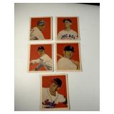 Lot of 5 Vintage 1949 Bowman Baseball Cards