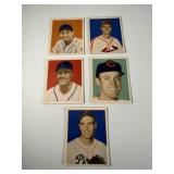 Lot of 5 Vintage 1949 Bowman Baseball Cards
