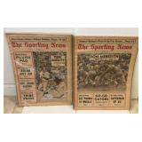 2 Vintage The Sporting News Newspapers