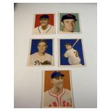 Lot of 5 Vintage 1949 Bowman Baseball Cards