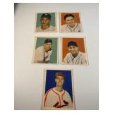 Lot of 5 Vintage 1949 Bowman Baseball Cards