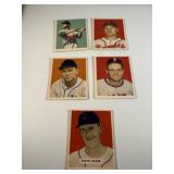 Lot of 5 Vintage 1949 Bowman Baseball Cards