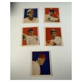 Lot of 5 Vintage 1949 Bowman Baseball Cards