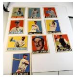 Lot of 10 Vintage 1948 Leaf Baseball Cards