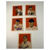 Lot of 5 Vintage 1949 Bowman Baseball Cards