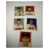 Lot of 5 Vintage 1949 Bowman Baseball Cards