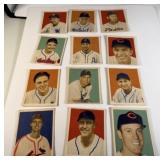 Lot of 12 Vintage 1949 Bowman Baseball Cards