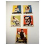 Lot of 5 Vintage 1948 Leaf Baseball Cards