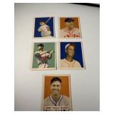 Lot of 5 Vintage 1949 Bowman Baseball Cards