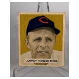 1949 Bowman Johnny VanderMeer Baseball Card