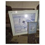 2 Framed Monet Reproduction Prints