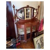 Antique French Style Mirrored Cabinet